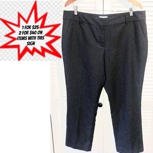 New York and Company pants size 16 black with tiny white polkadots